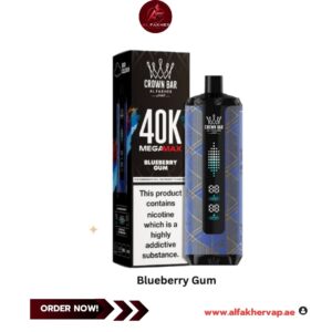 Al Fakher Crown Bar Mega Max 40000 Puffs Blueberry Gum