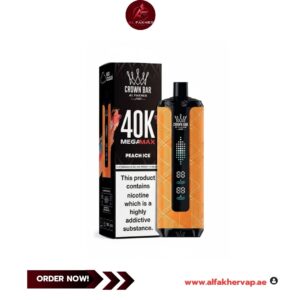 Al Fakher Crown Bar Mega Max 40000 Puffs Peach ice