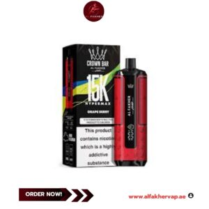 Al Fakher Crown Bar Hypermax 15000 Puffs Grape Berry