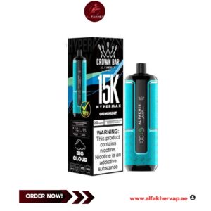 Al Fakher Crown Bar Hypermax 15000 Puffs Gum Mint