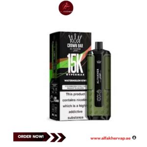 Al Fakher Crown Bar Hypermax 15000 Puffs Watermelon Kiwi