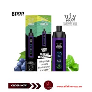 AL FAKHER Crown Bar Pro 8000 Puffs Grape Mint