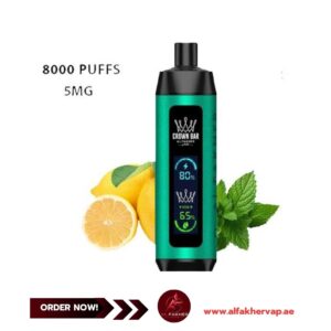 AL FAKHER Crown Bar Pro 8000 Puffs Lemon Mint