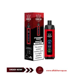 AL FAKHER Crown Bar Pro 8000 Puffs Strawberry Punch