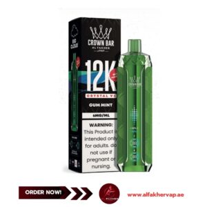 Al Fakher Crown Bar Crystal V2 12000 Puffs Gum Mint