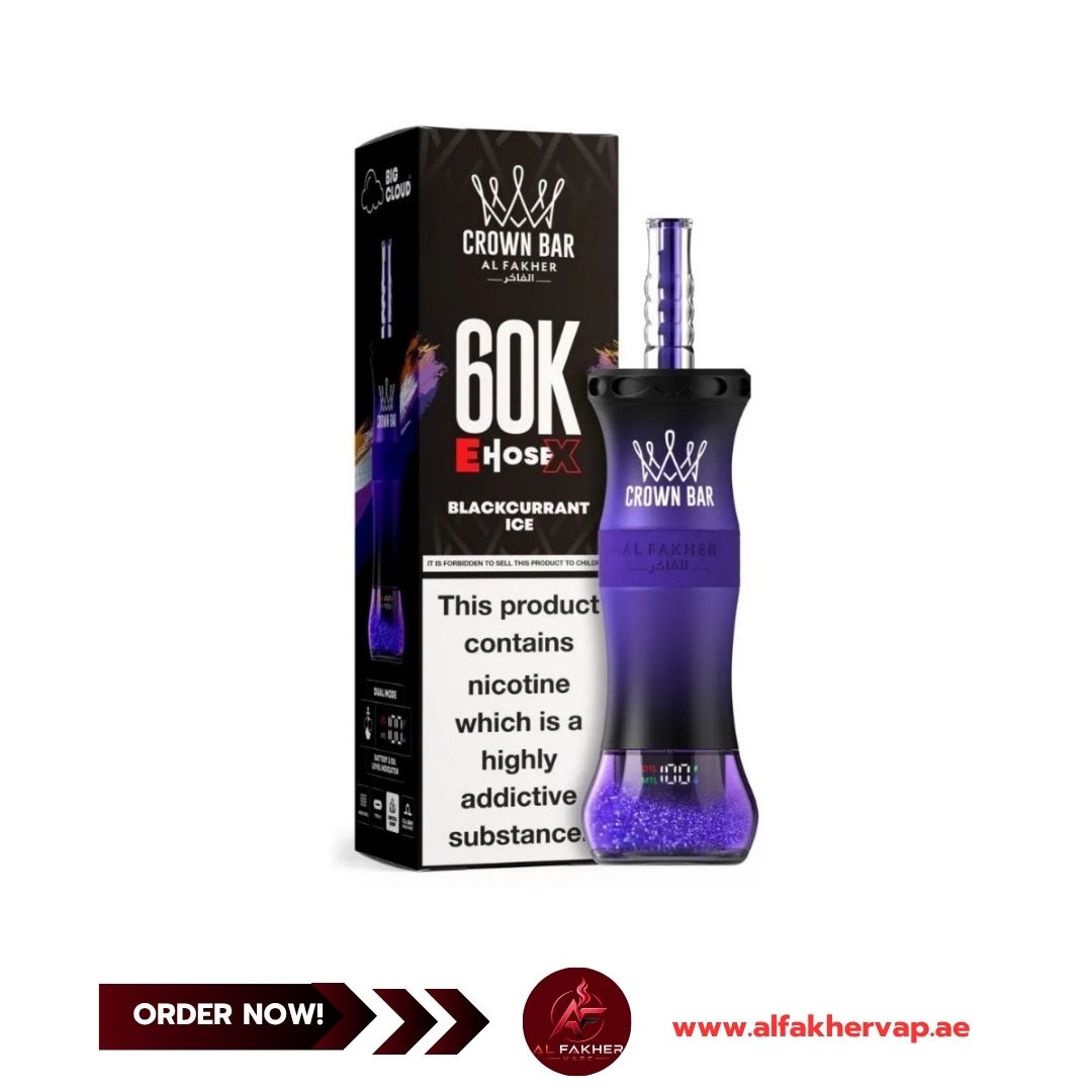 Al Fakher E-hose x Crown Bar 60000 Puffs Black Currant Ice