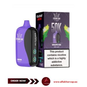 Crown Bar Al Fakher 50000 Puffs Cloud Box Grape Ice