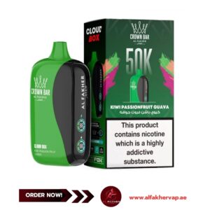 Crown Bar Al Fakher 50000 Puffs Cloud Box Kiwi Passionfruit Guava