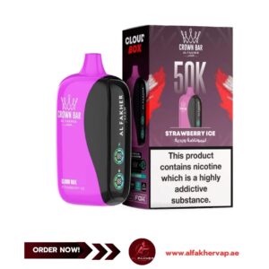 Crown Bar Al Fakher 50k Puffs Cloud Box Strawberry Ice
