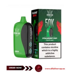 Crown Bar Al Fakher 50k Puffs Cloud Box Strawberry Kiwi Dubai
