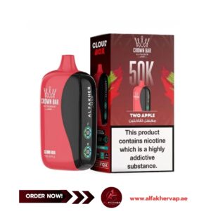 Crown Bar Al Fakher 50k Puffs Cloud Box Two Apple