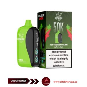 Crown Bar Al Fakher 50k Puffs Cloud Box Watermelon Kiwi